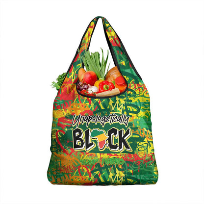 Personalized African Design Grocery Bag - Unapologetically Black