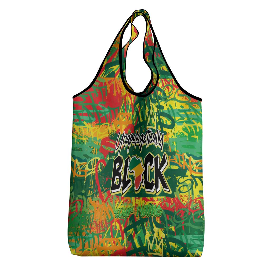 Personalized African Design Grocery Bag - Unapologetically Black