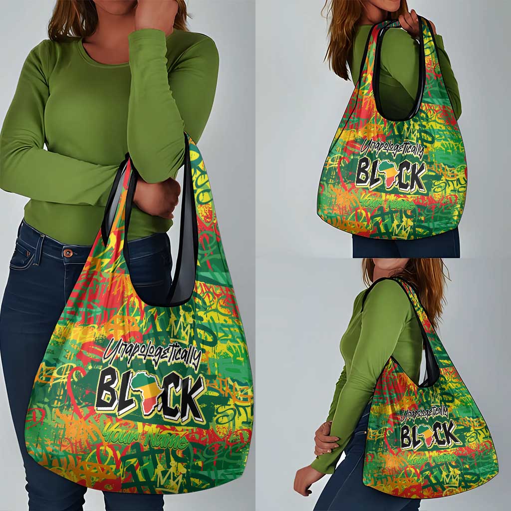 Personalized African Design Grocery Bag - Unapologetically Black