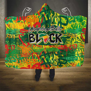 Personalized African Design Hooded Blanket - Unapologetically Black