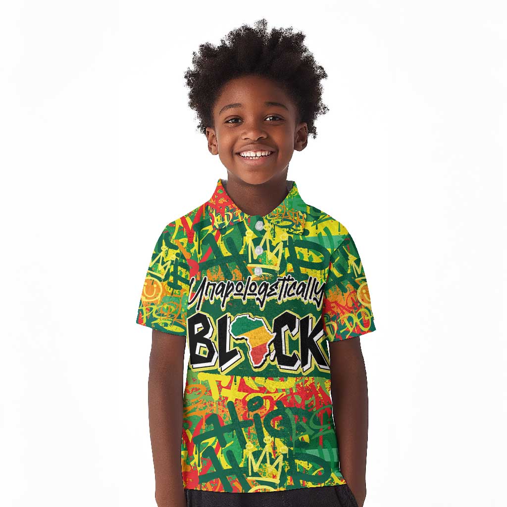 Personalized African Design Kid Polo Shirt - Unapologetically Black