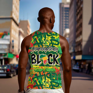 Personalized African Design Men Tank Top - Unapologetically Black