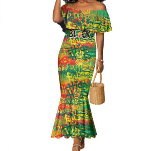 Personalized African Design Mermaid Dress - Unapologetically Black