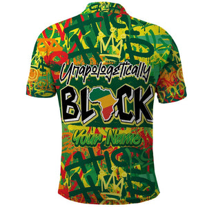 Personalized African Design Polo Shirt - Unapologetically Black