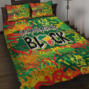 Personalized African Design Quilt Bed Set - Unapologetically Black