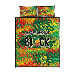 Personalized African Design Quilt Bed Set - Unapologetically Black