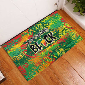 Personalized African Design Rubber Doormat - Unapologetically Black