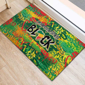 Personalized African Design Rubber Doormat - Unapologetically Black