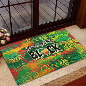 Personalized African Design Rubber Doormat - Unapologetically Black