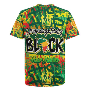 Personalized African Design Rugby Jersey - Unapologetically Black