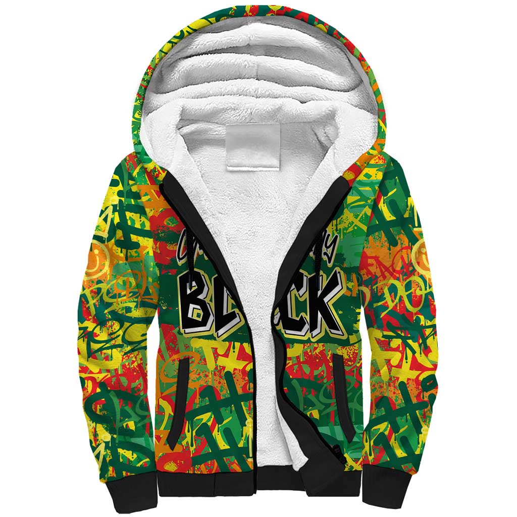 Personalized African Design Sherpa Hoodie - Unapologetically Black