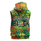 Personalized African Design Sleeveless Zip Hoodie - Unapologetically Black - African Pride