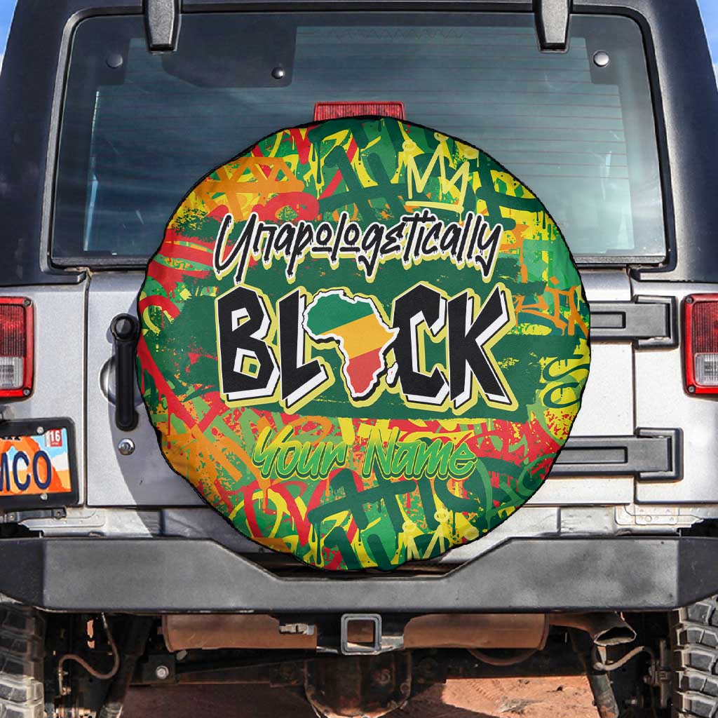 Personalized African Design Spare Tire Cover - Unapologetically Black