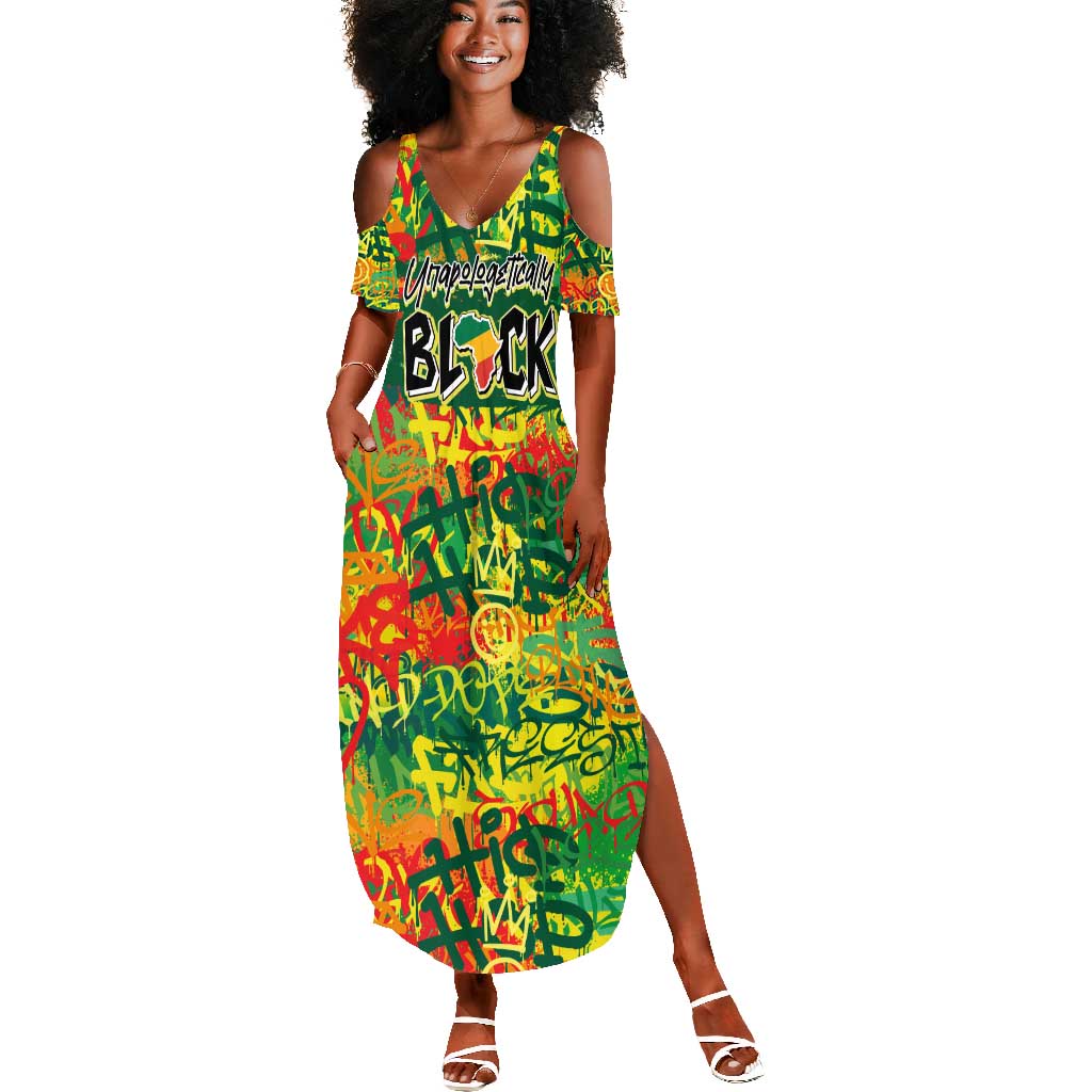 Personalized African Design Summer Maxi Dress - Unapologetically Black