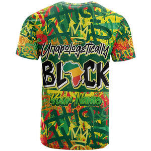 Personalized African Design T shirt - Unapologetically Black