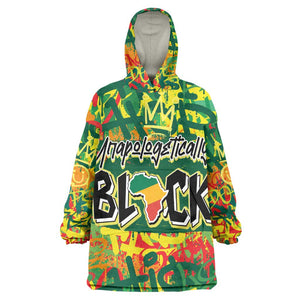 Personalized African Design Wearable Blanket Hoodie - Unapologetically Black