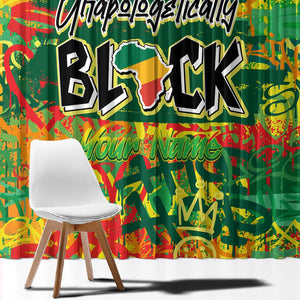 Personalized African Design Window Curtain - Unapologetically Black