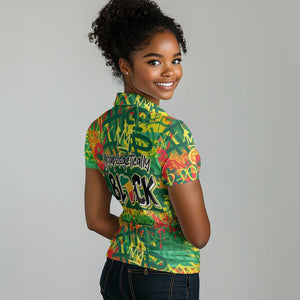 Personalized African Design Women Polo Shirt - Unapologetically Black