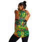 Personalized African Design Women Racerback Tank - Unapologetically Black
