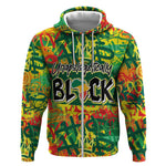 Personalized African Design Zip Hoodie - Unapologetically Black
