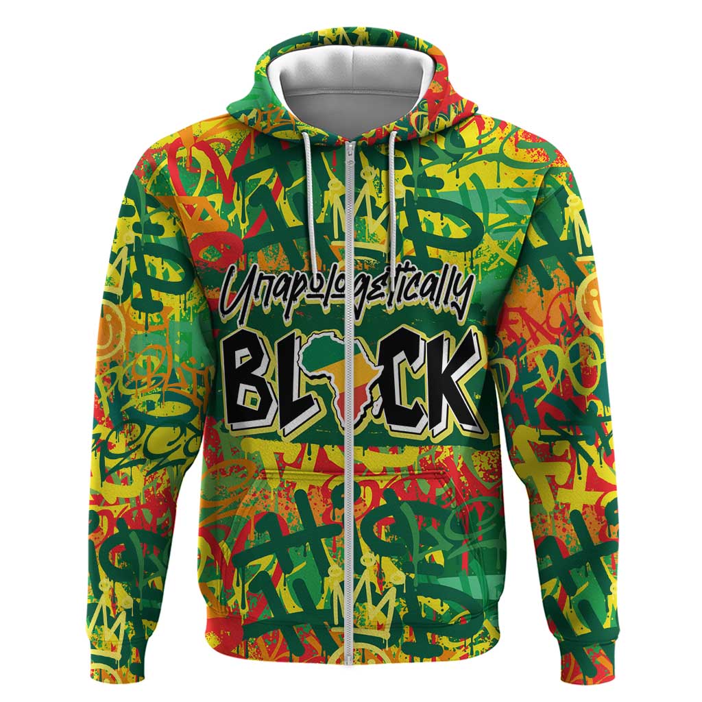 Personalized African Design Zip Hoodie - Unapologetically Black