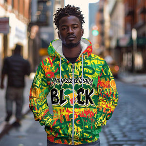 Personalized African Design Zip Hoodie - Unapologetically Black