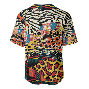 African Wildlife Baseball Jersey Animal Pattern