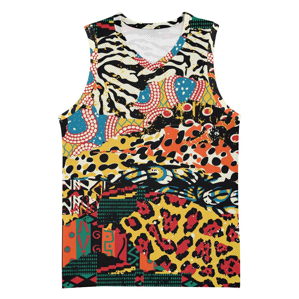 African Wildlife Basketball Jersey Animal Pattern DT02