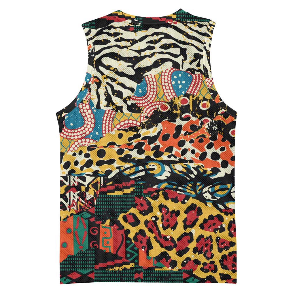 African Wildlife Basketball Jersey Animal Pattern DT02