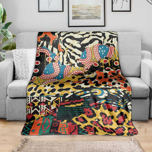 African Wildlife Blanket Animal Pattern