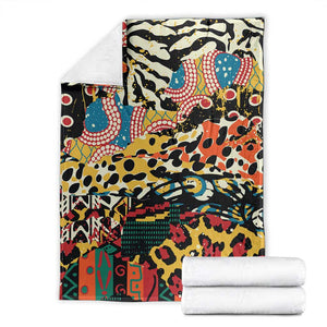 African Wildlife Blanket Animal Pattern