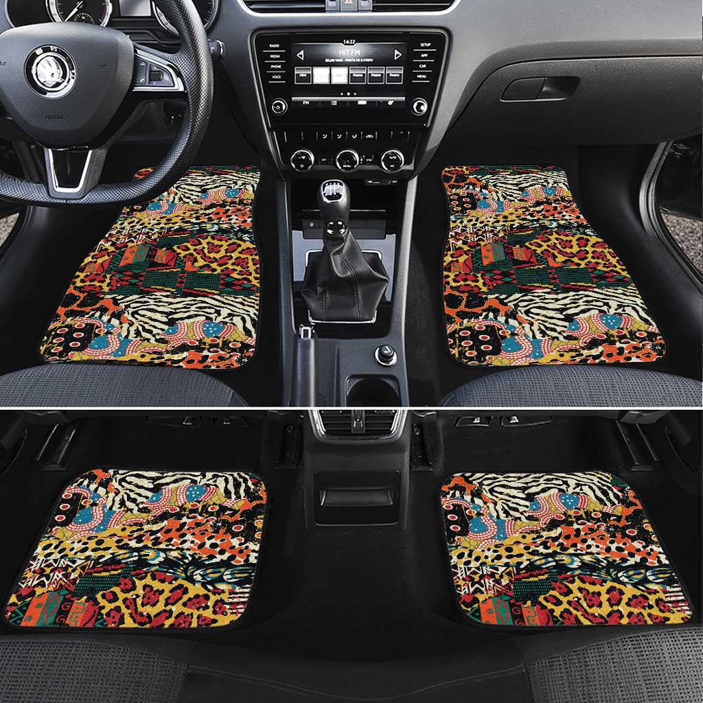 African Wildlife Car Mats Animal Pattern