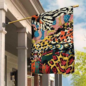 African Wildlife Garden Flag Animal Pattern