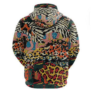 African Wildlife Hoodie Animal Pattern