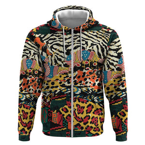 African Wildlife Hoodie Animal Pattern