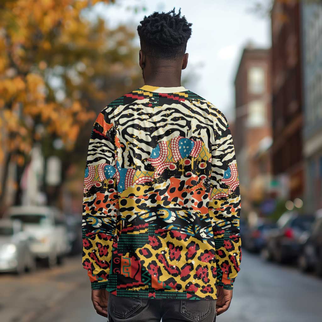 African Wildlife Long Sleeve Shirt Animal Pattern DT02