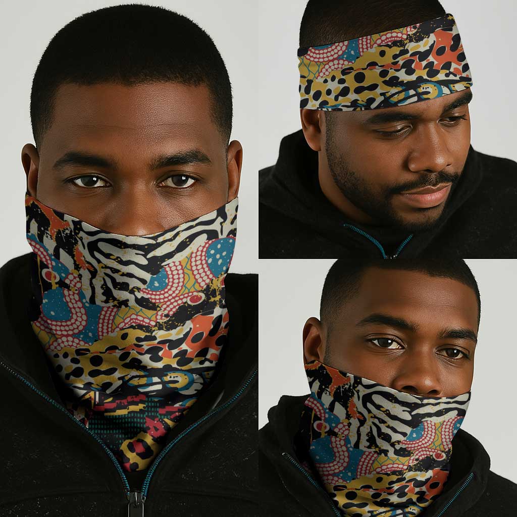 African Wildlife Neck Gaiter Animal Pattern DT02
