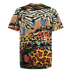 African Wildlife Rugby Jersey Animal Pattern