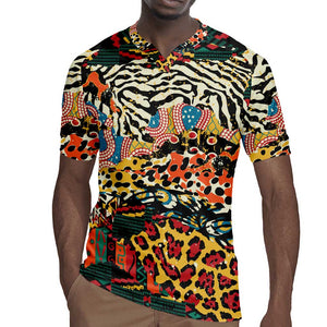 African Wildlife Rugby Jersey Animal Pattern