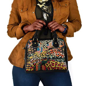 African Wildlife Shoulder Handbag Animal Pattern