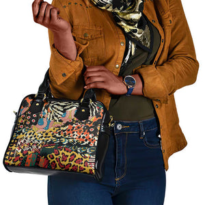 African Wildlife Shoulder Handbag Animal Pattern