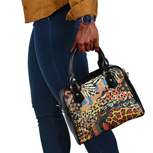 African Wildlife Shoulder Handbag Animal Pattern