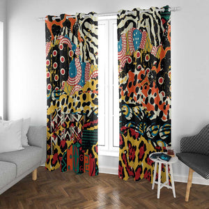 African Wildlife Window Curtain Animal Pattern