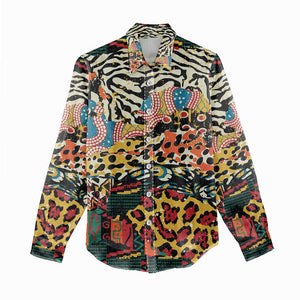 African Wildlife Women Casual Shirt Animal Pattern