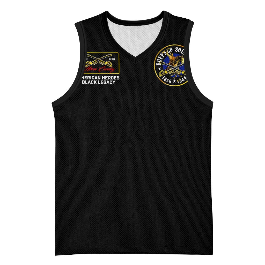 Buffalo Soldiers Basketball Jersey 1866-1944 African American Black Heros Legacy DT02