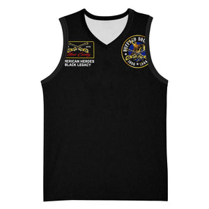 Buffalo Soldiers Basketball Jersey 1866-1944 African American Black Heros Legacy DT02