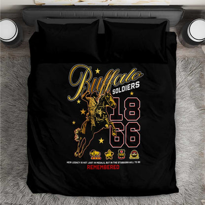 Buffalo Soldiers Bedding Set 1866-1944 African American Black Heros Legacy - African Pride