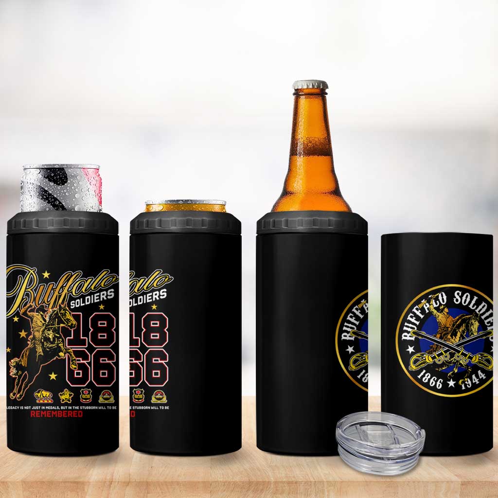 Buffalo Soldiers 4 in 1 Can Cooler Tumbler 1866-1944 African American Black Heros Legacy - African Pride