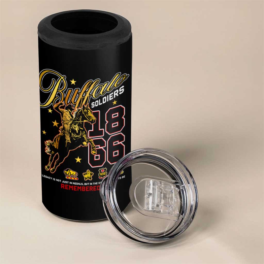 Buffalo Soldiers 4 in 1 Can Cooler Tumbler 1866-1944 African American Black Heros Legacy - African Pride