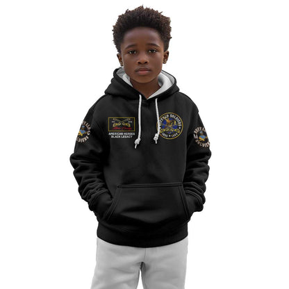 Buffalo Soldiers Kid Hoodie 1866-1944 African American Black Heros Legacy - African Pride